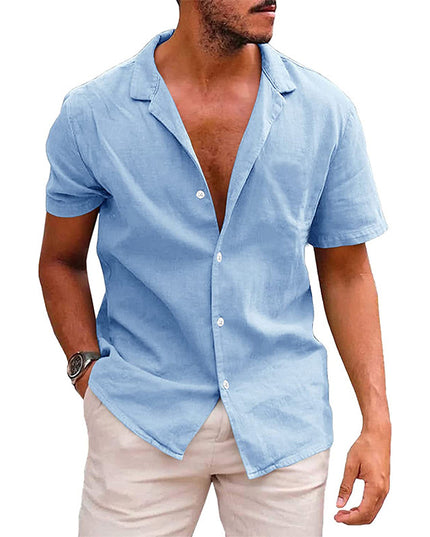 Men's Tops Casual Button Down Shirt Short Sleeve Beach Shirt Summer - Here 4 you