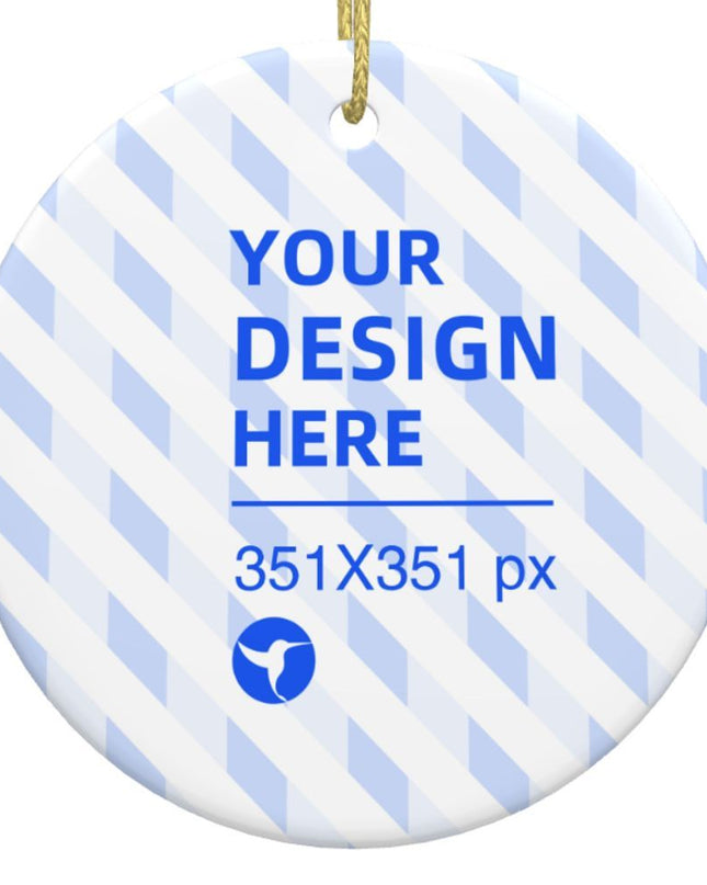 Home Decor Christmas Ceramic Round Pendant