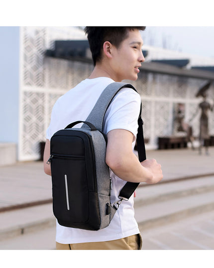 Anti-theft USB charging chest bag with you