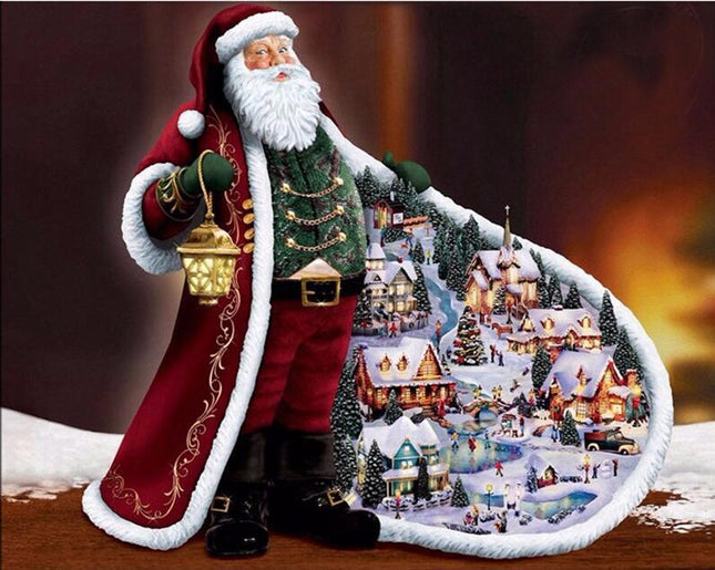Diamond Painting Father Christmas Embroidery Full Square Diamond Cross  Rhinestone Mosaic Painting Home Decor