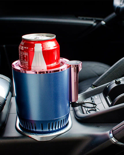 2 In1 Car Heating Cooling Cup 12V Smart Car Cup Holder Digital Temperature Display Drink Cup Warmer Cooler Mini Car Refrigerator