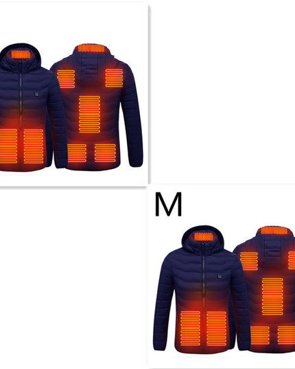 New Heated Jacket Coat USB Electric Jacket Cotton Coat Heater Thermal Clothing Heating Vest Men's Clothes Winter