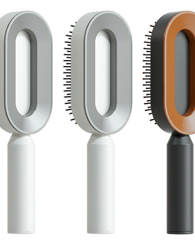 Self Cleaning Hair Brush For Women One-key Cleaning Hair Loss Airbag Massage Scalp Comb Anti-Static Hairbrush