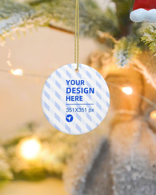 Home Decor Christmas Ceramic Round Pendant