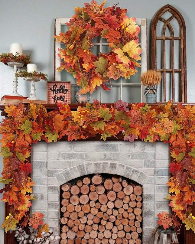 Thanksgiving Rattan Maple Rattan Decoration