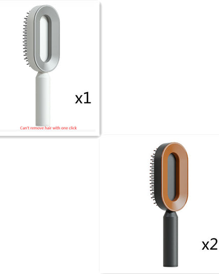 Self Cleaning Hair Brush For Women One-key Cleaning Hair Loss Airbag Massage Scalp Comb Anti-Static Hairbrush