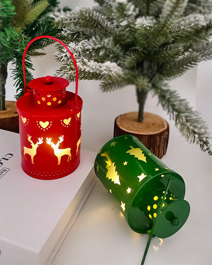 Christmas Candle Lights LED Small Lanterns Wind Lights Electronic Candles Nordic Style Creative Holiday Decoration Decorations