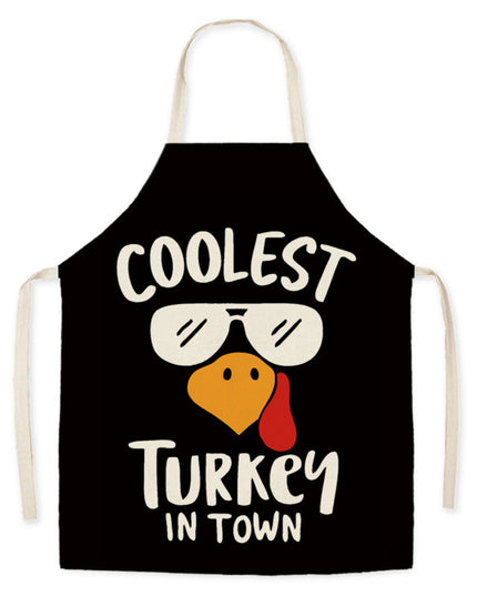 Thanksgiving Apron Turkey Pumpkin Creative Kitchen