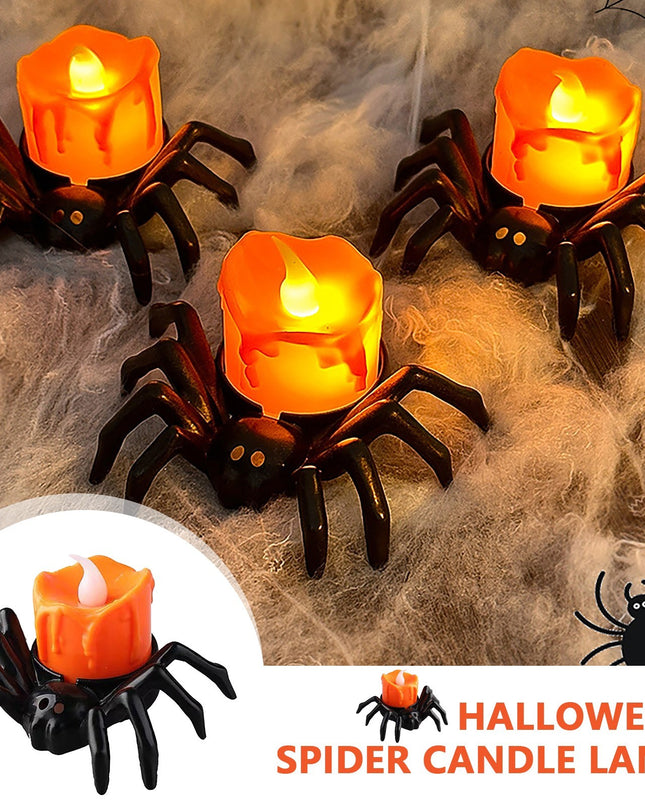 Halloween Decoration Spider Night Lights Party Supplies Decoration Props Bar, Haunted House, Horror Party Accessories