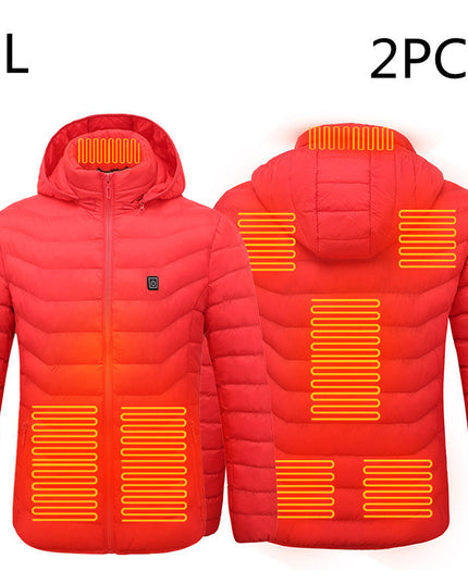 New Heated Jacket Coat USB Electric Jacket Cotton Coat Heater Thermal Clothing Heating Vest Men's Clothes Winter