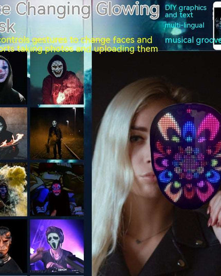 Halloween LED Luminous Face Masks - Here 4 you