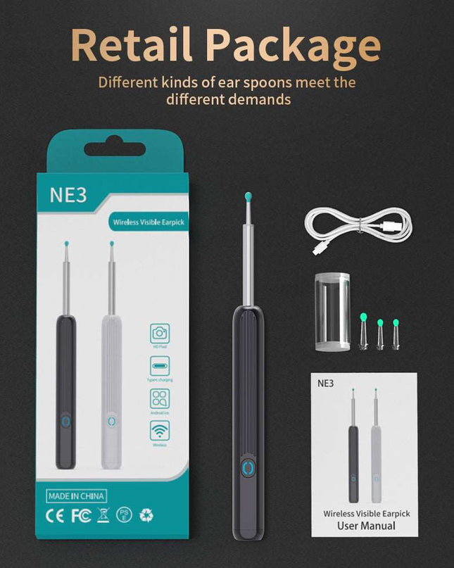 NE3 Wireless Ear Cleaner with Camera LED light - Here 4 you