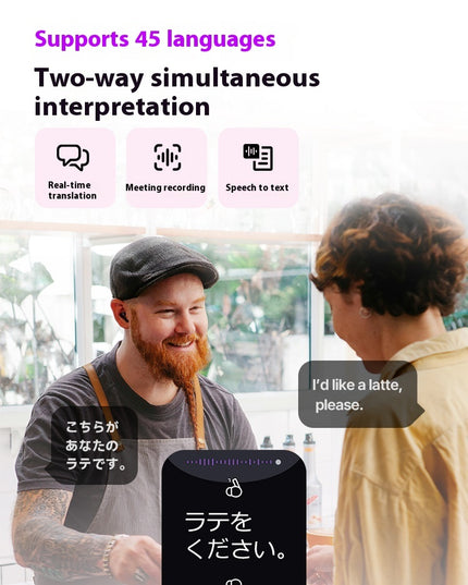 Intelligent AI Bluetooth-compatible Earphone Noise Reduction Real-time Translation