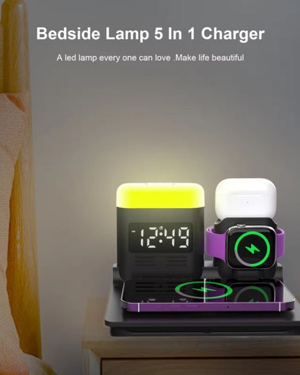 5 In 1 Multifunctional LED Light Mobile Phone Charging Station New Products For Multiple Devices Adapted For Chargers Adapters