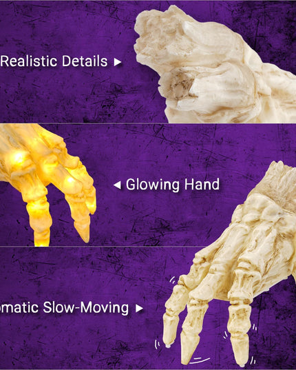 Halloween Electric Luminous Crawling Hand Animated Decoration Induction Luminous Decoration Zombie Hand With Spooky Sound