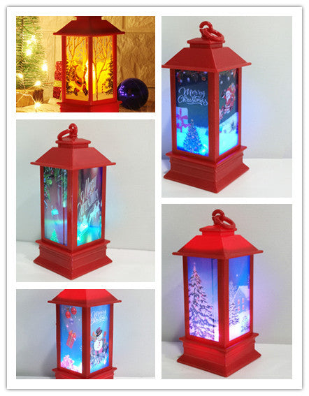 Lantern Santa Claus Snowman Light Merry Christmas Home Decor