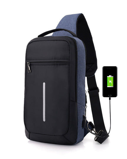 Anti-theft USB charging chest bag with you