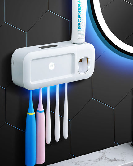 Punch-free Multifunctional Disinfection Toothbrush Holder