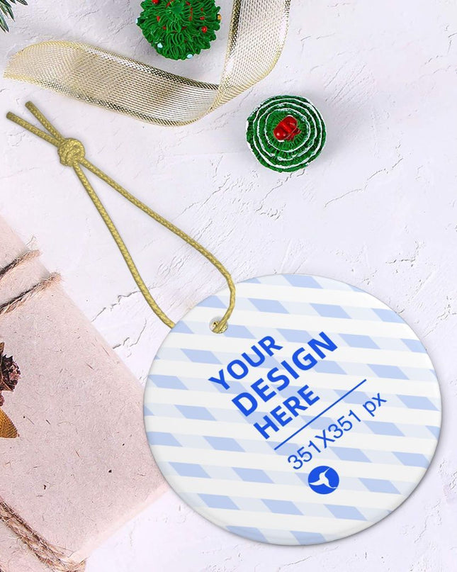 Home Decor Christmas Ceramic Round Pendant