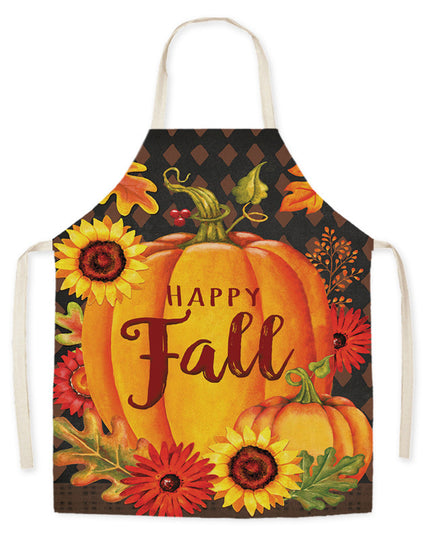 Thanksgiving Apron Turkey Pumpkin Creative Kitchen