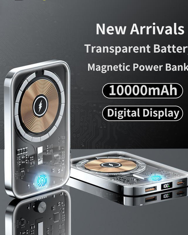 Transparent Magnetic Power Bank 22.5W Fast Charge