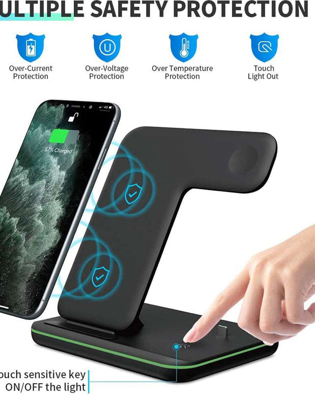 3 In 1 Compatible Wireless Mobile Phone Charger - Here 4 you