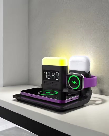 5 In 1 Multifunctional LED Light Mobile Phone Charging Station New Products For Multiple Devices Adapted For Chargers Adapters