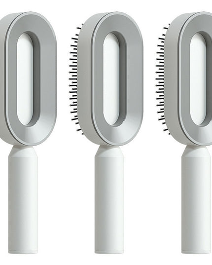 Self Cleaning Hair Brush For Women One-key Cleaning Hair Loss Airbag Massage Scalp Comb Anti-Static Hairbrush