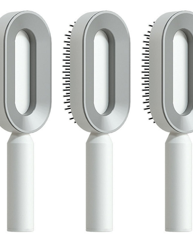 Self Cleaning Hair Brush For Women One-key Cleaning Hair Loss Airbag Massage Scalp Comb Anti-Static Hairbrush
