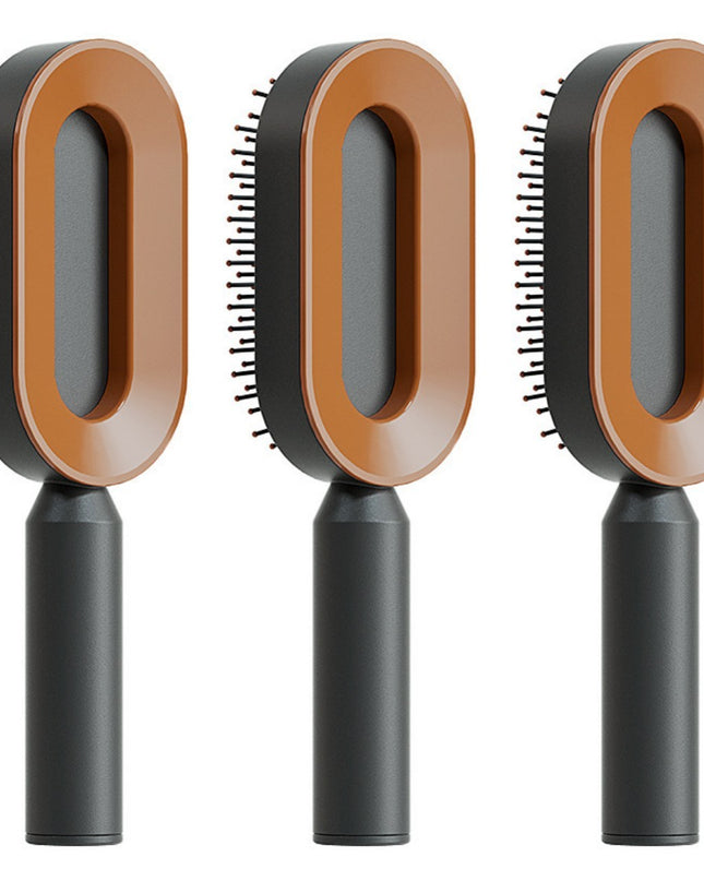 Self Cleaning Hair Brush For Women One-key Cleaning Hair Loss Airbag Massage Scalp Comb Anti-Static Hairbrush