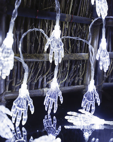 LED String Lights Halloween Ghost Hand For Halloween Outdoor Waterproof Decorations Halloween Indoor Warm White Lamp Decorations