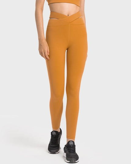 Cross Waist Head Yoga Pants Female Cutout