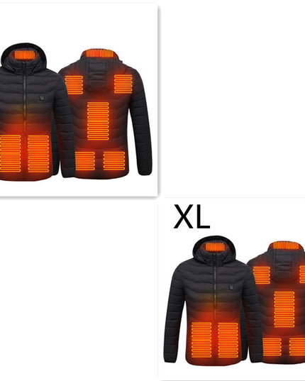 New Heated Jacket Coat USB Electric Jacket Cotton Coat Heater Thermal Clothing Heating Vest Men's Clothes Winter
