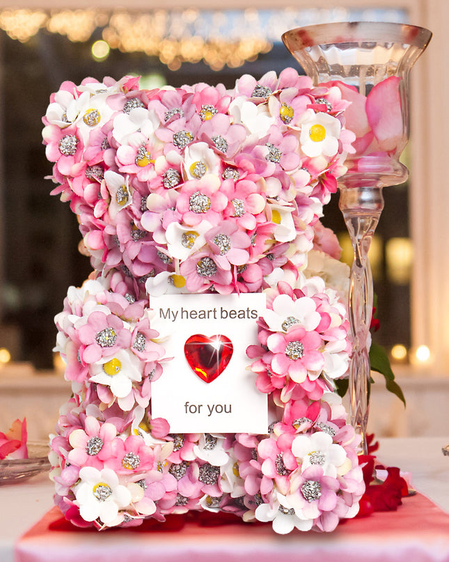 Valentine's Day Artificial Rose Bear Handmade Gift