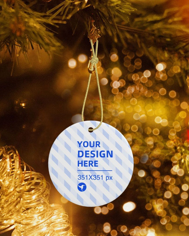 Home Decor Christmas Ceramic Round Pendant