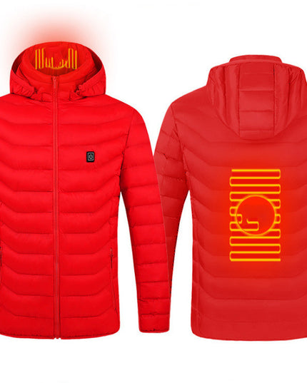 New Heated Jacket Coat USB Electric Jacket Cotton Coat Heater Thermal Clothing Heating Vest Men's Clothes Winter