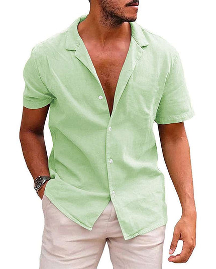 Men's Tops Casual Button Down Shirt Short Sleeve Beach Shirt Summer - Here 4 you