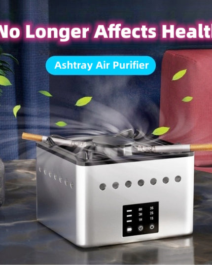 Mini Cenicero purificador de aire multifunción, purificador de iones negativos de escritorio para el hogar, aire fresco para eliminar olores, accesorios para fumar 