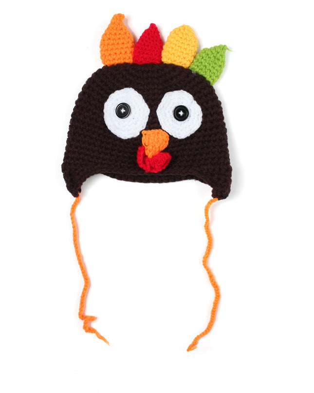 Thanksgiving hand-woven turkey hat