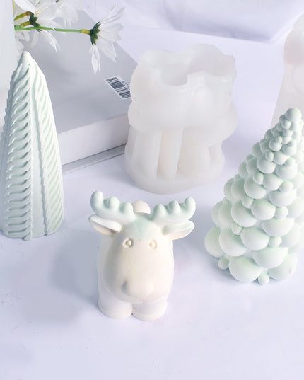 Christmas Three-dimensional Bubble Ball Christmas Tree Candle Mould