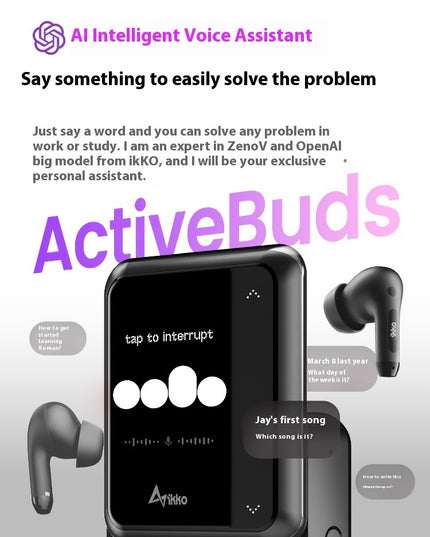 Intelligent AI Bluetooth-compatible Earphone Noise Reduction Real-time Translation