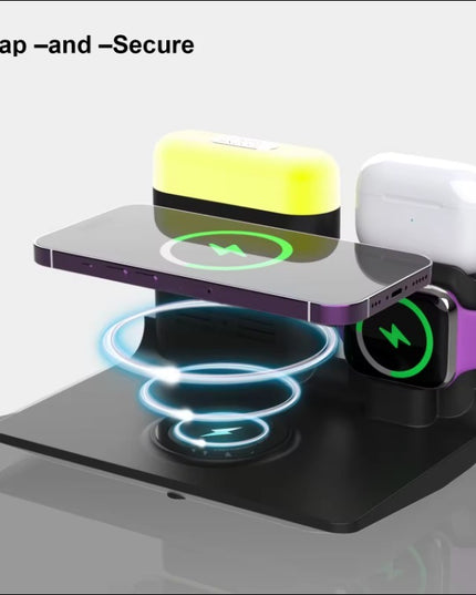5 In 1 Multifunctional LED Light Mobile Phone Charging Station New Products For Multiple Devices Adapted For Chargers Adapters