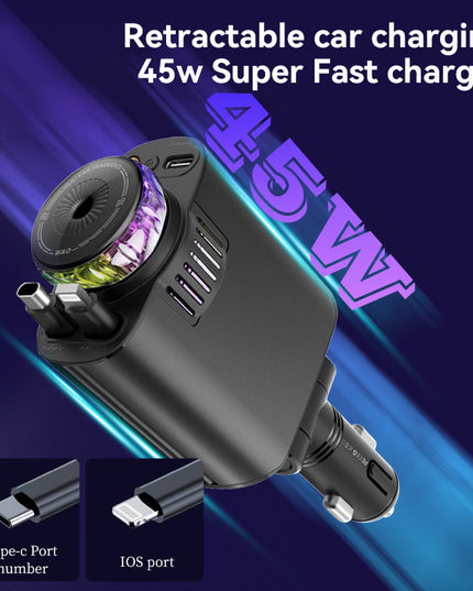 Multifunctional Purple Light Car Phone Charger