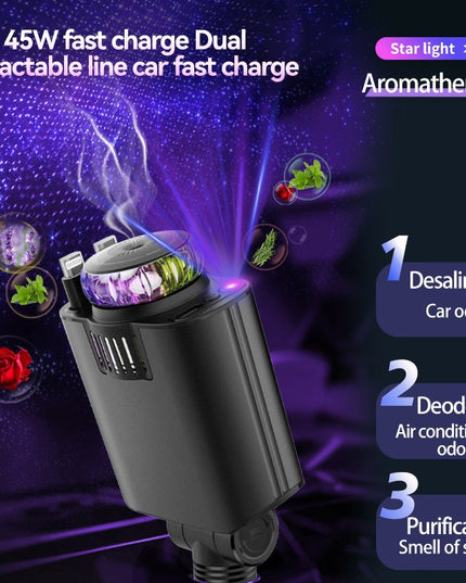 Multifunctional Purple Light Car Phone Charger