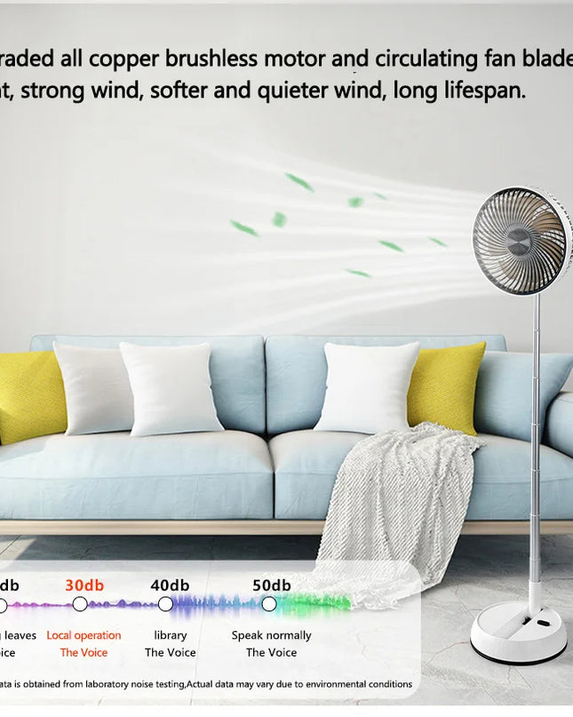 6000mAh Portable Folding Rechargeable Fan™
