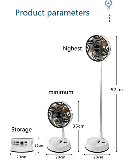 6000mAh Portable Folding Rechargeable Fan™