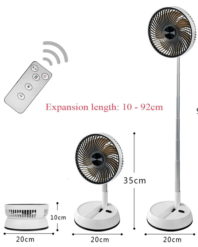 6000mAh Portable Folding Rechargeable Fan™