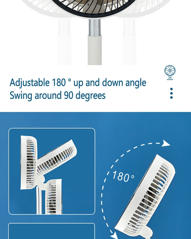 6000mAh Portable Folding Rechargeable Fan™