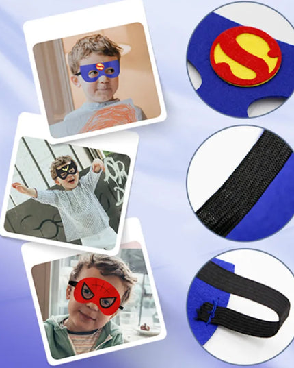 Halloween Superhero Cape & Mask Costume Set™