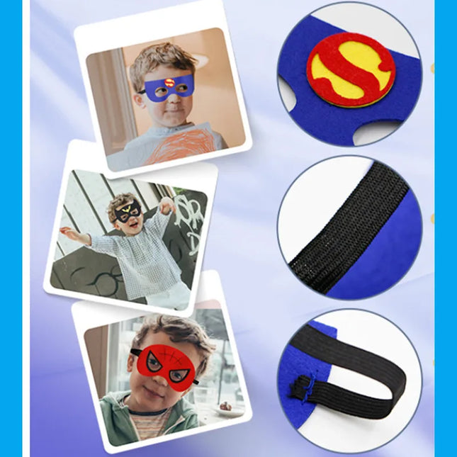 Halloween Superhero Cape & Mask Costume Set™